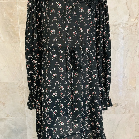 TOPSHOP Floral Oversized Collar Dress - Picture 3 of 7